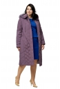 Женское пальто из текстиля с капюшоном, отделка песец 8010588-2