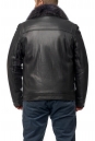 Мужская кожаная куртка из натуральной кожи на меху с воротником, отделка енот 8014357-3