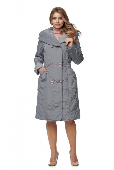 Женское пальто из текстиля с капюшоном 8016166