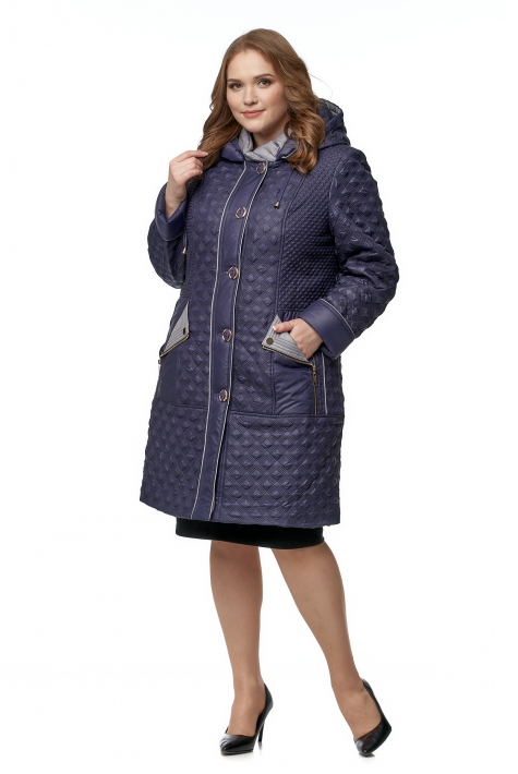 Женское пальто из текстиля с капюшоном 8016364