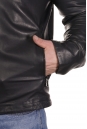Мужская кожаная куртка из натуральной кожи на меху с капюшоном 8022691-13
