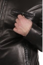 Мужская кожаная куртка из натуральной кожи на меху с воротником 8022837-14